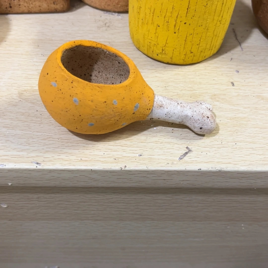 泥塑古镇炻陶花盆