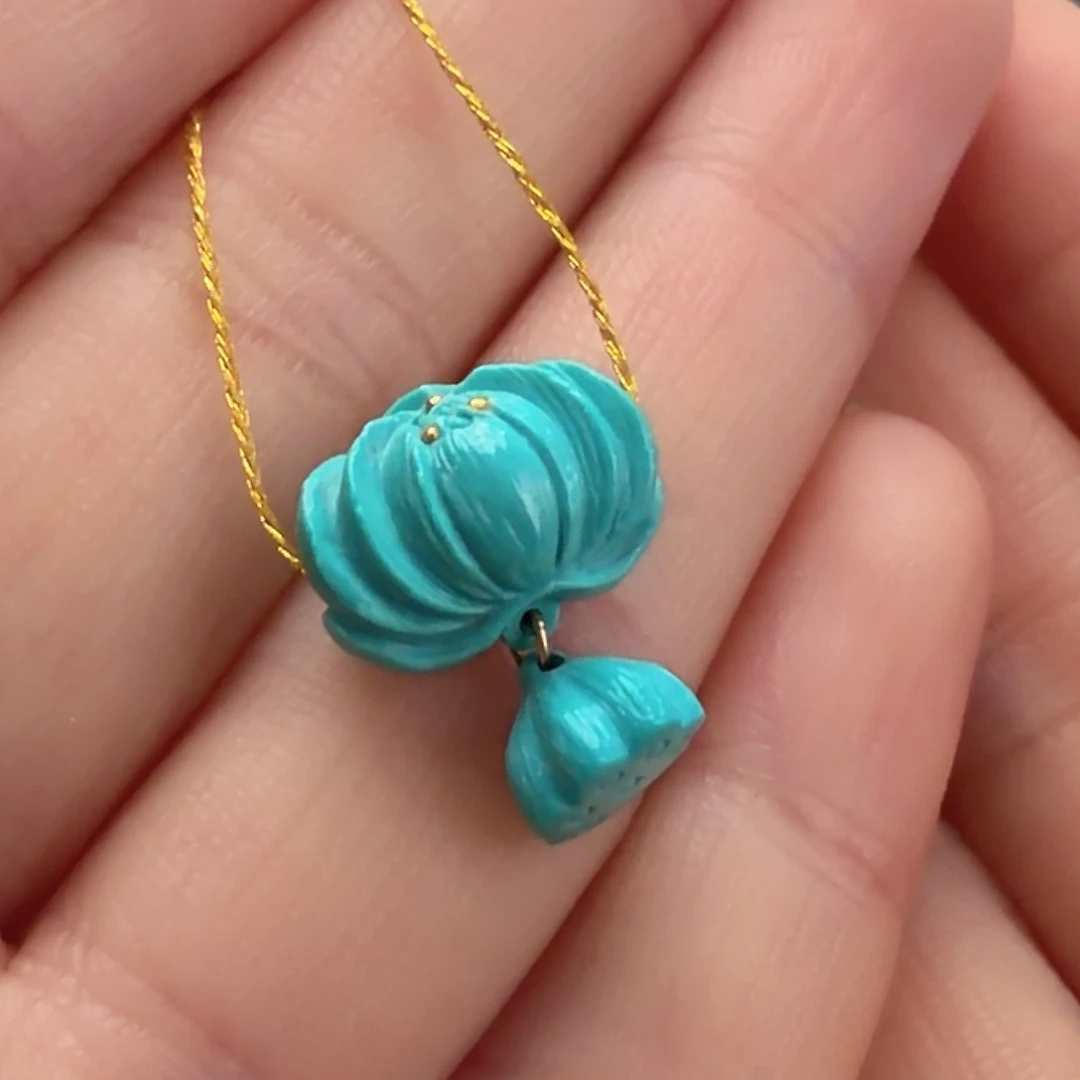 绿松石未镶嵌颈饰