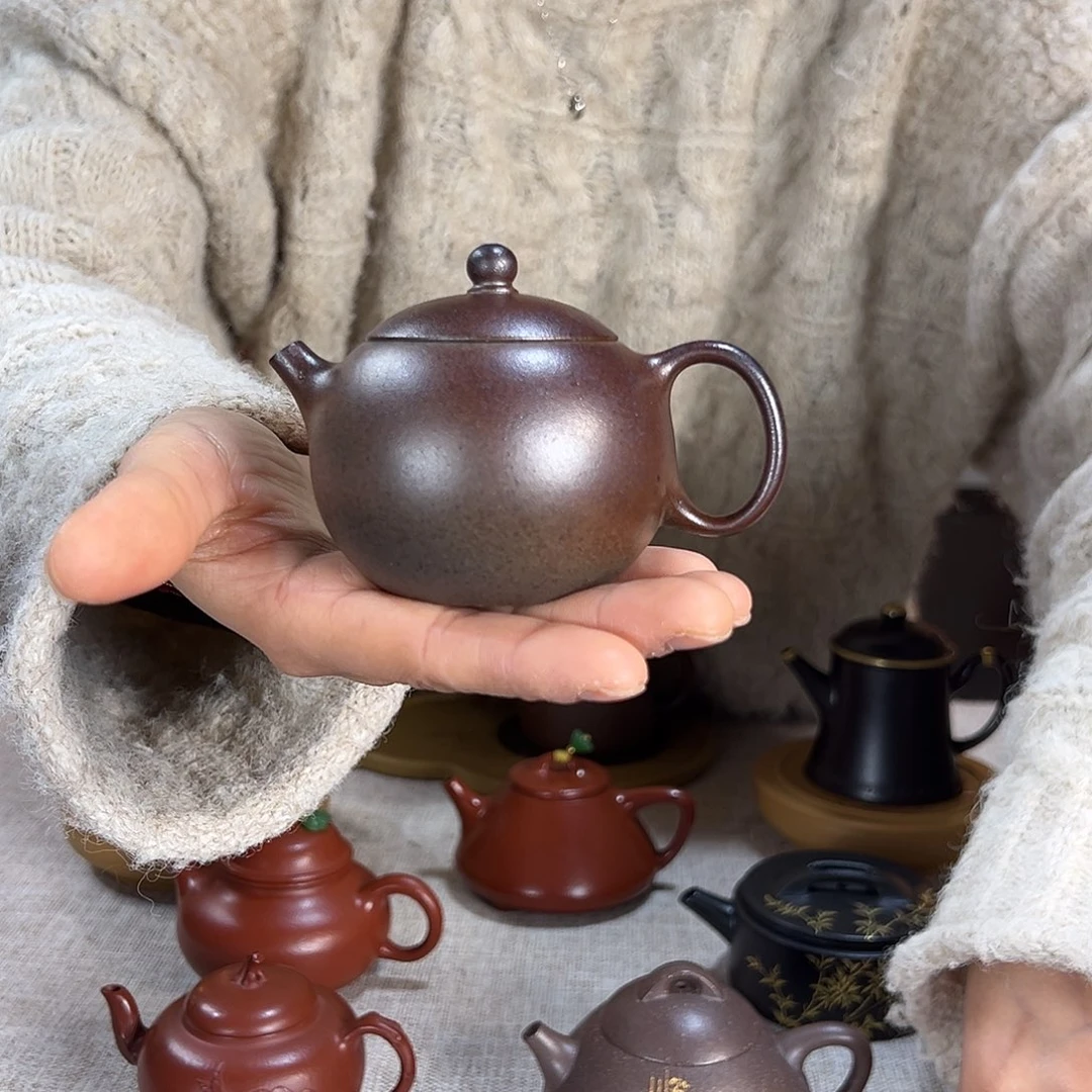 紫砂茶壶闪**亮豆蔻西施 130cc 青段柴烧