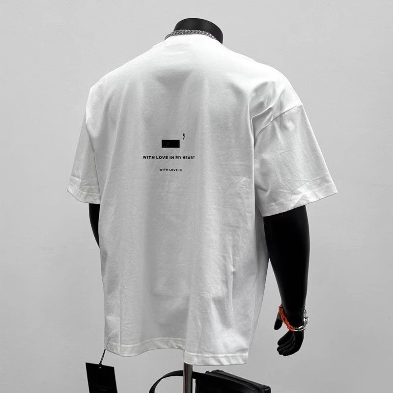 2025夏季美式新款简约中性风重磅短袖男t恤300G宽松新潮上衣体恤