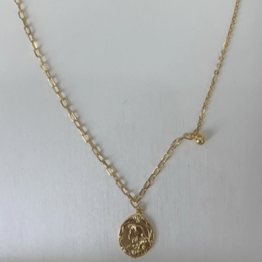 合金项链 玫瑰花女款锁骨复古花牌设计送女友礼物