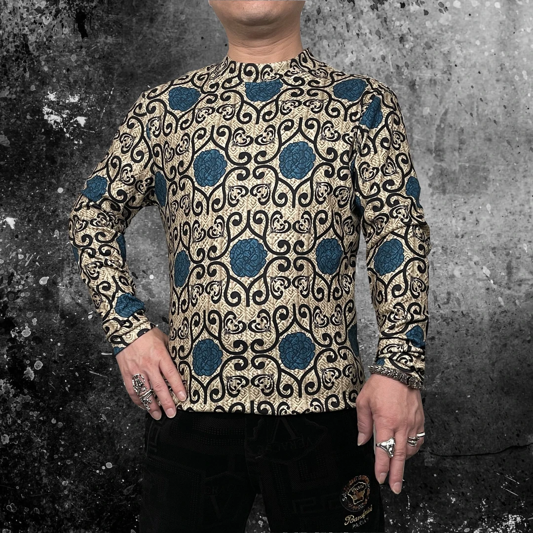 春季时尚休闲个性百搭德绒潮流修身圆领套头保暖打底衫长袖卫衣