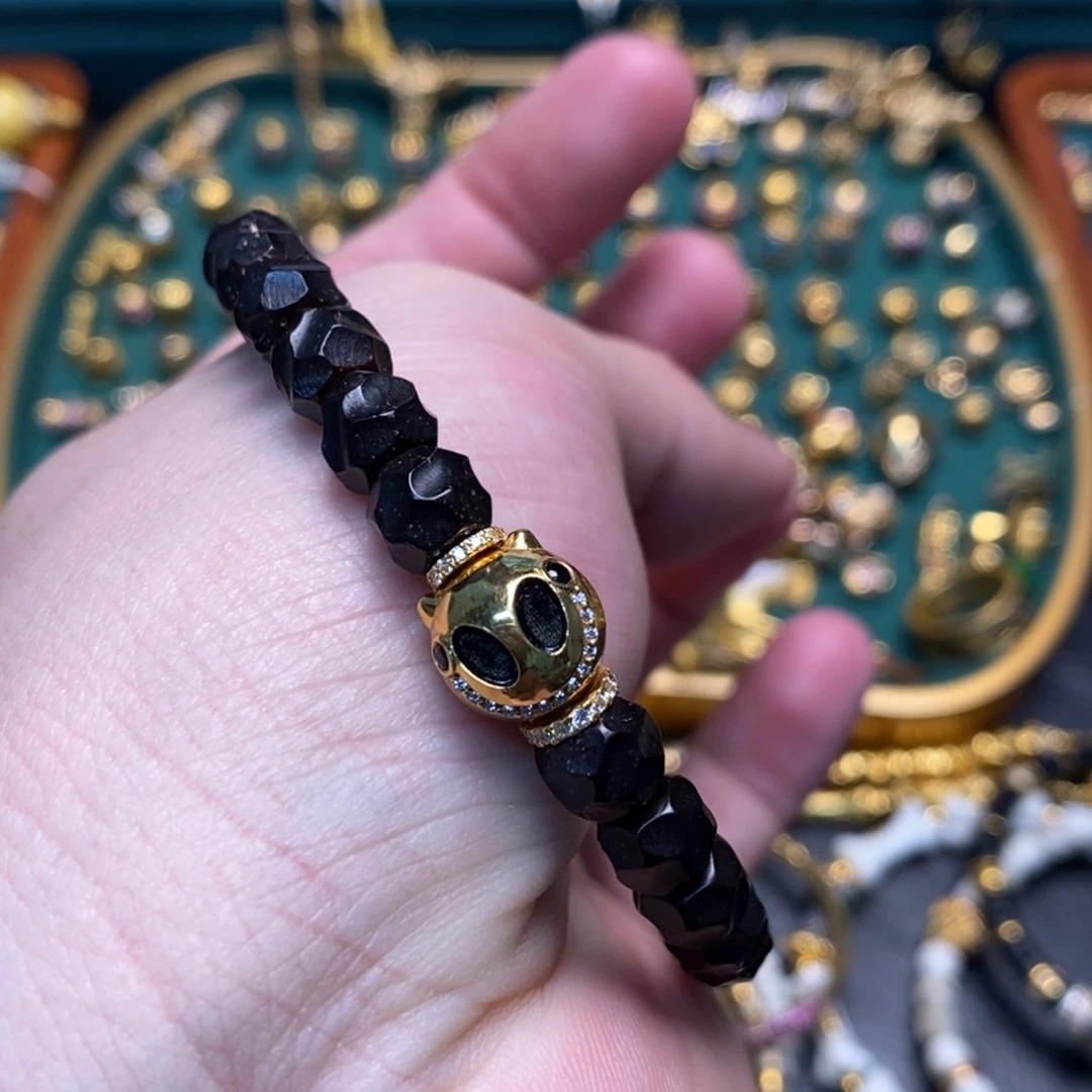 合成立方氧化锆手链足金镶嵌