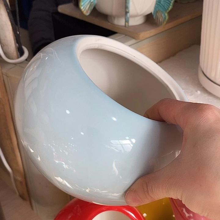 摆件陶凑单满12包邮发 好盆有孔外口 12外高12