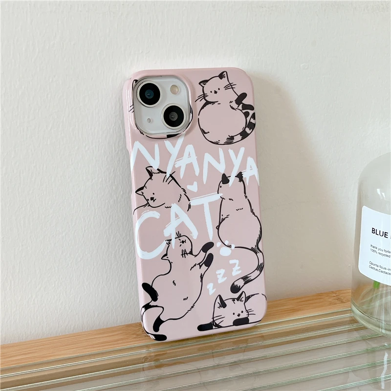 ins小众可爱猫咪适用苹果16promax手机壳新款15pro菲林硬壳网红女