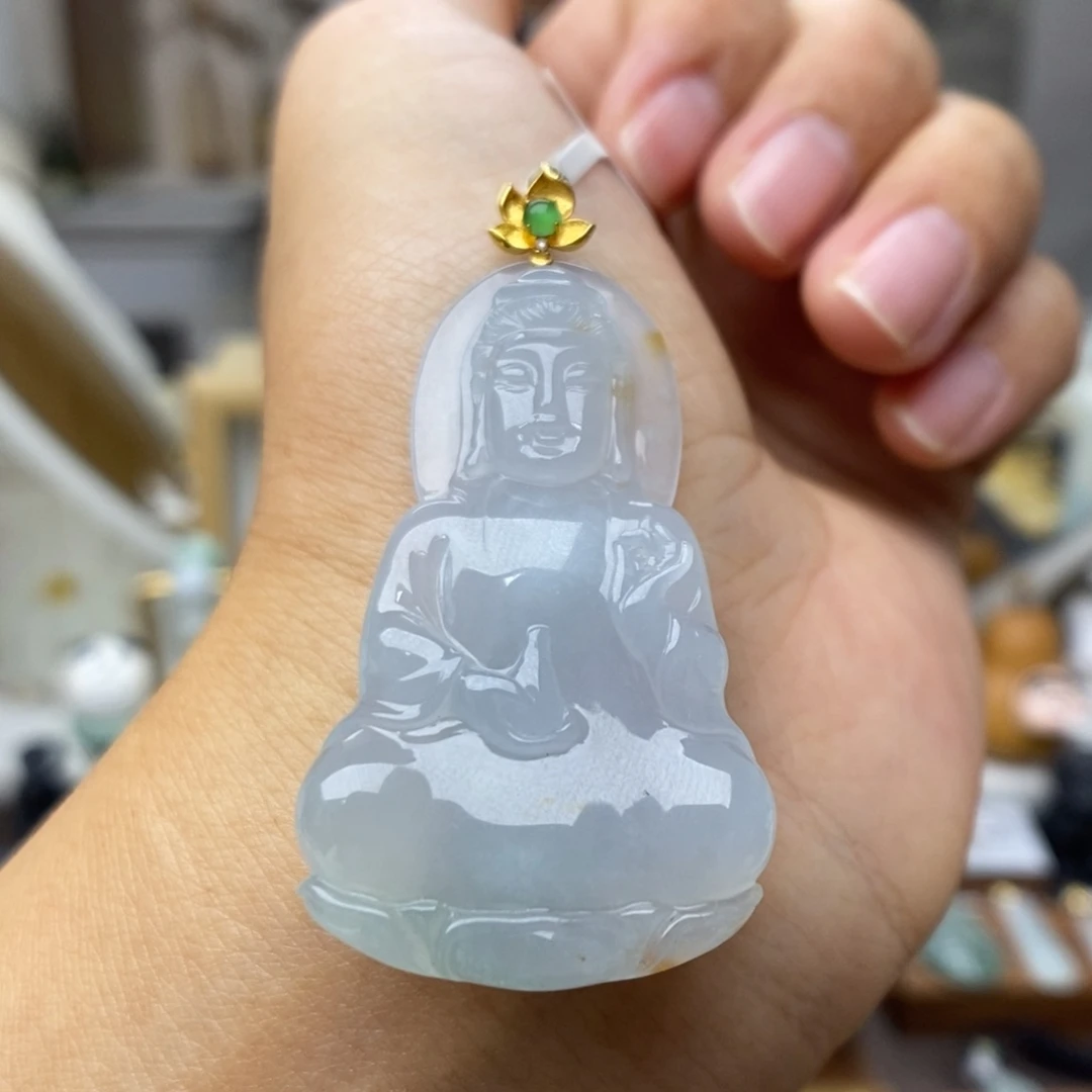 【闪购商品】颈饰18K金镶嵌翡翠34