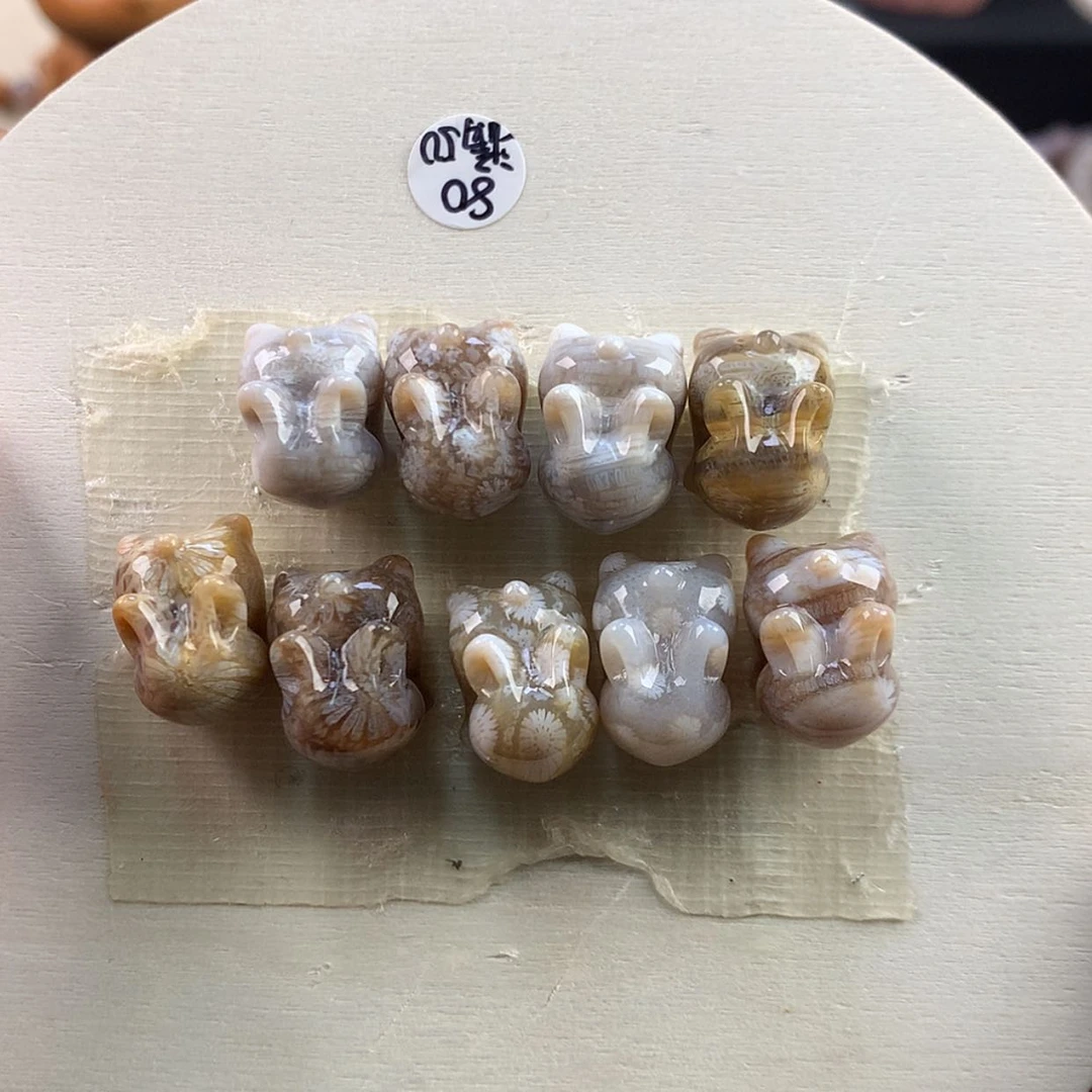 【闪购商品】硅化珊瑚（珊瑚玉）未镶嵌颈饰11号80漏50一颗