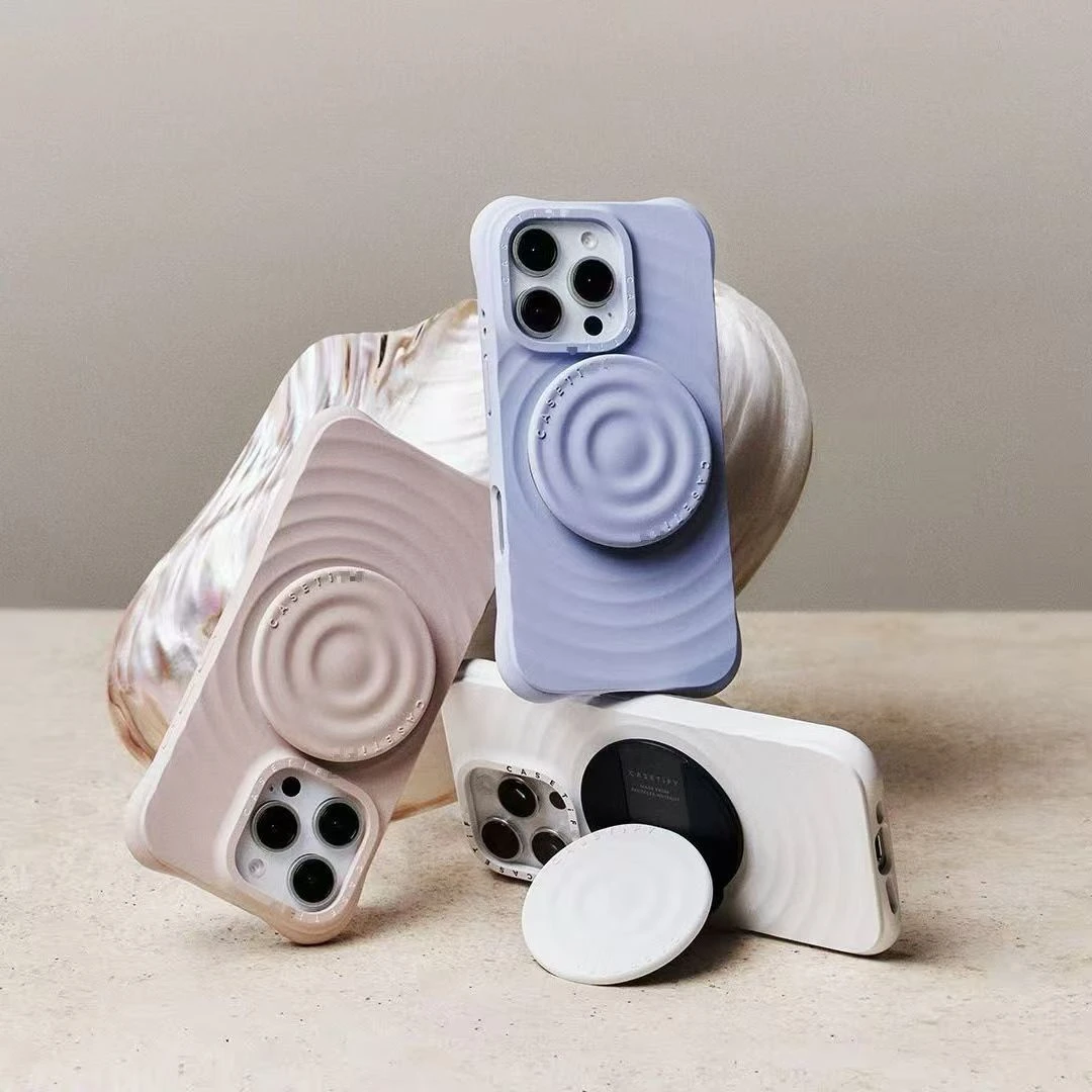 气囊折叠磁吸手机支架Magsafe强力吸附磁力圈气垫带LOGO设计