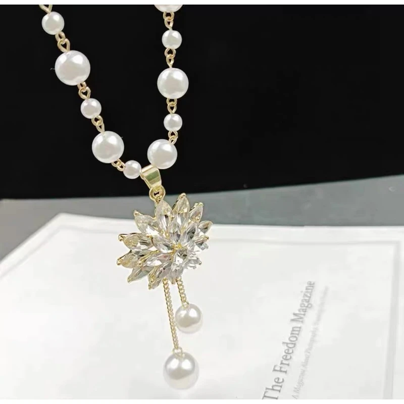 铜合金树脂项链 63秋冬长款小香风 项链