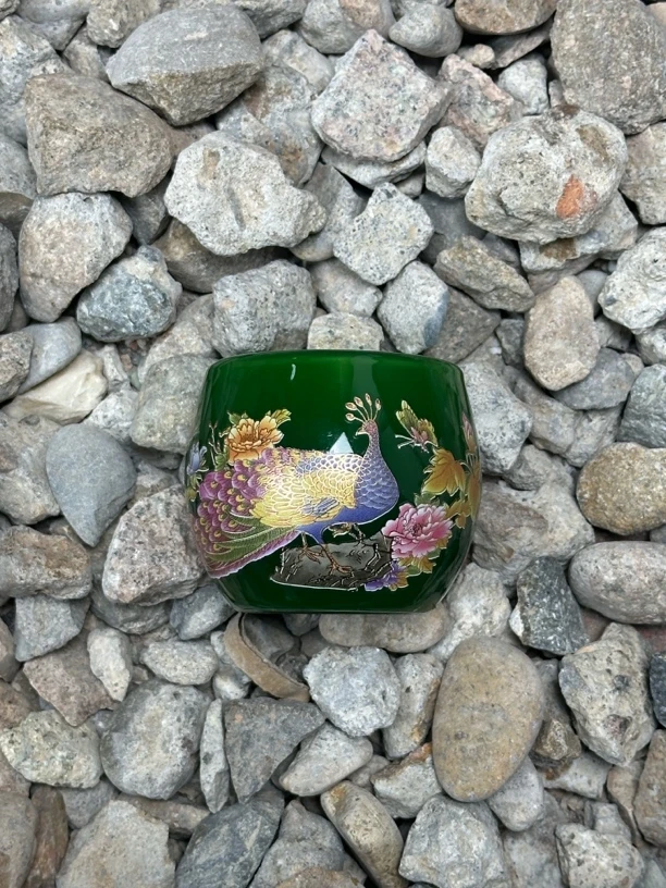 花开富贵 绿孔雀（无礼盒）无底