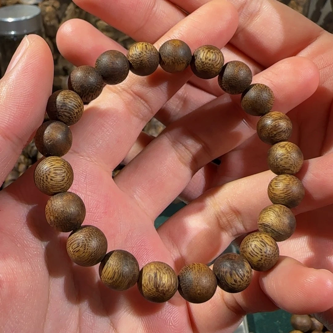 沉香碎屑沉香乌身圆叶单圈圆珠0.9高货淳化料