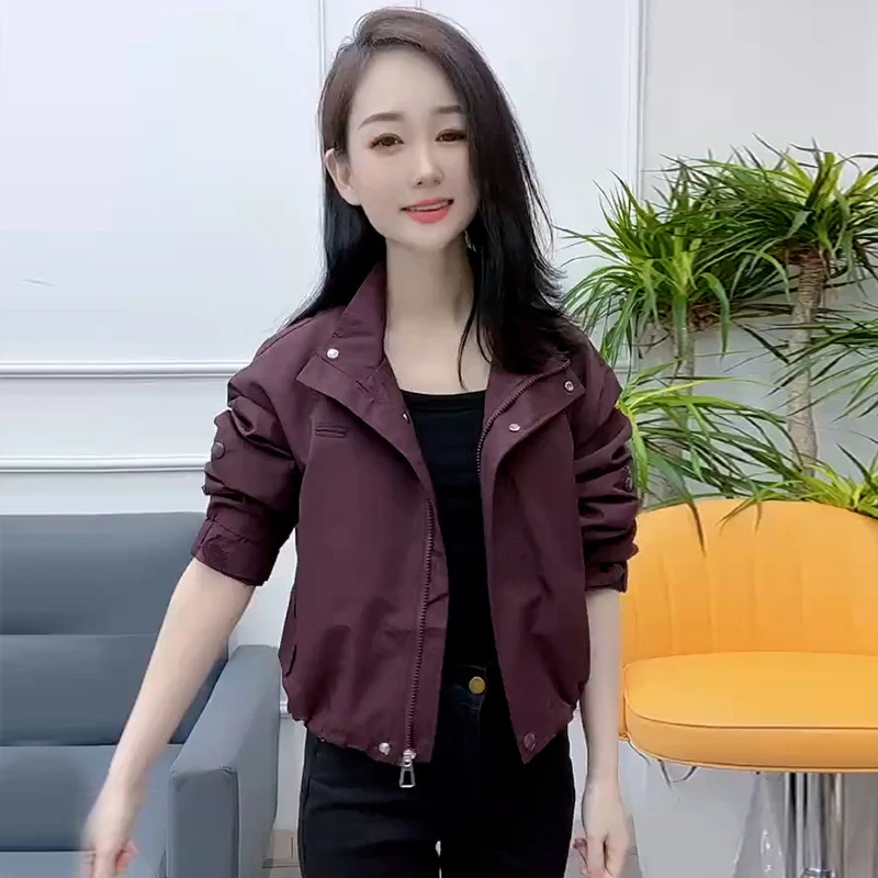 高级感夹克短外套女春秋2025春季新款时尚洋气减龄拉链小个子上衣