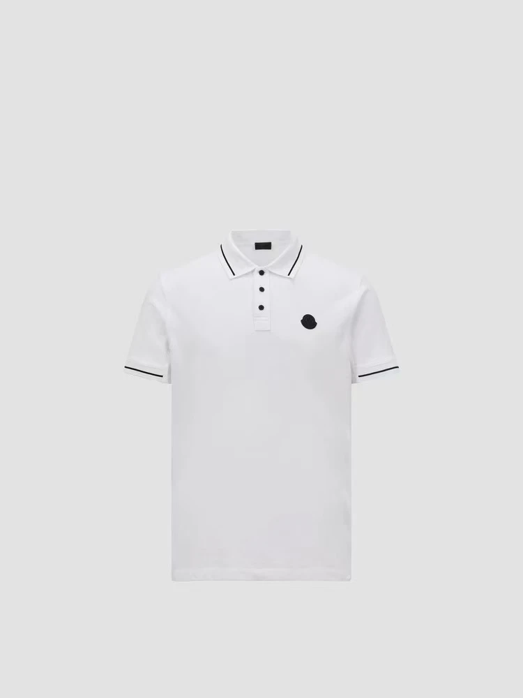 未使用 MONCLER 盟可睐男士标识贴片棉质短袖Polo
