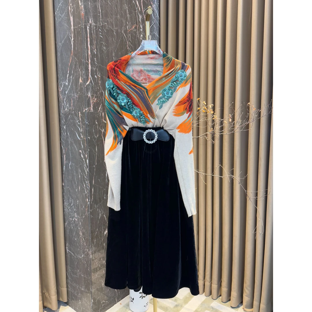 芙娜妮轻奢秋冬新款法式优雅气质套装复古显瘦名媛女装F2510441