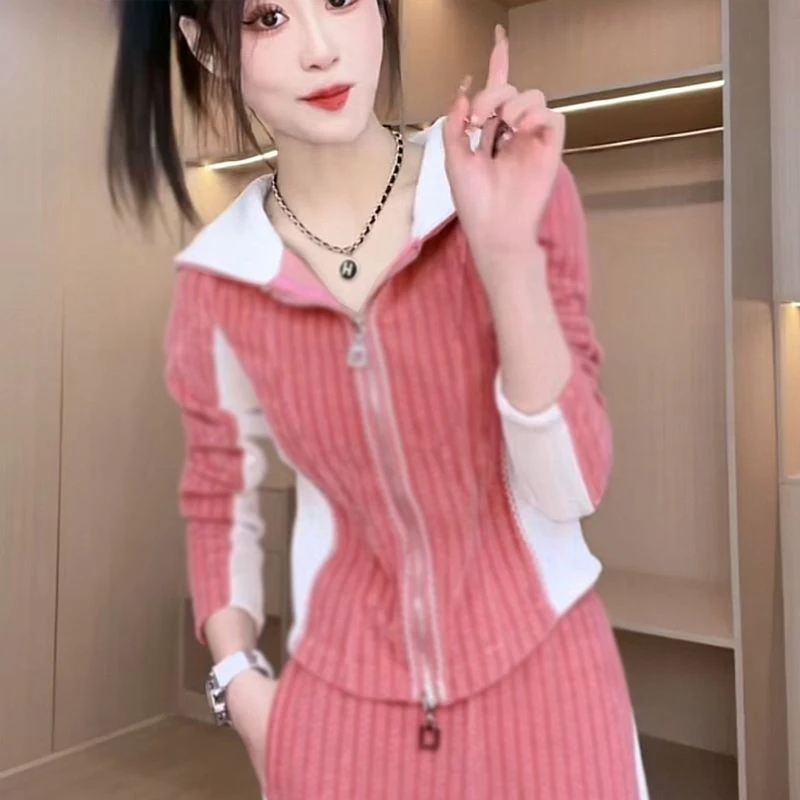 欧货洋气休闲服套装女2025春秋季新款时尚妈妈装遮肉显瘦两件套