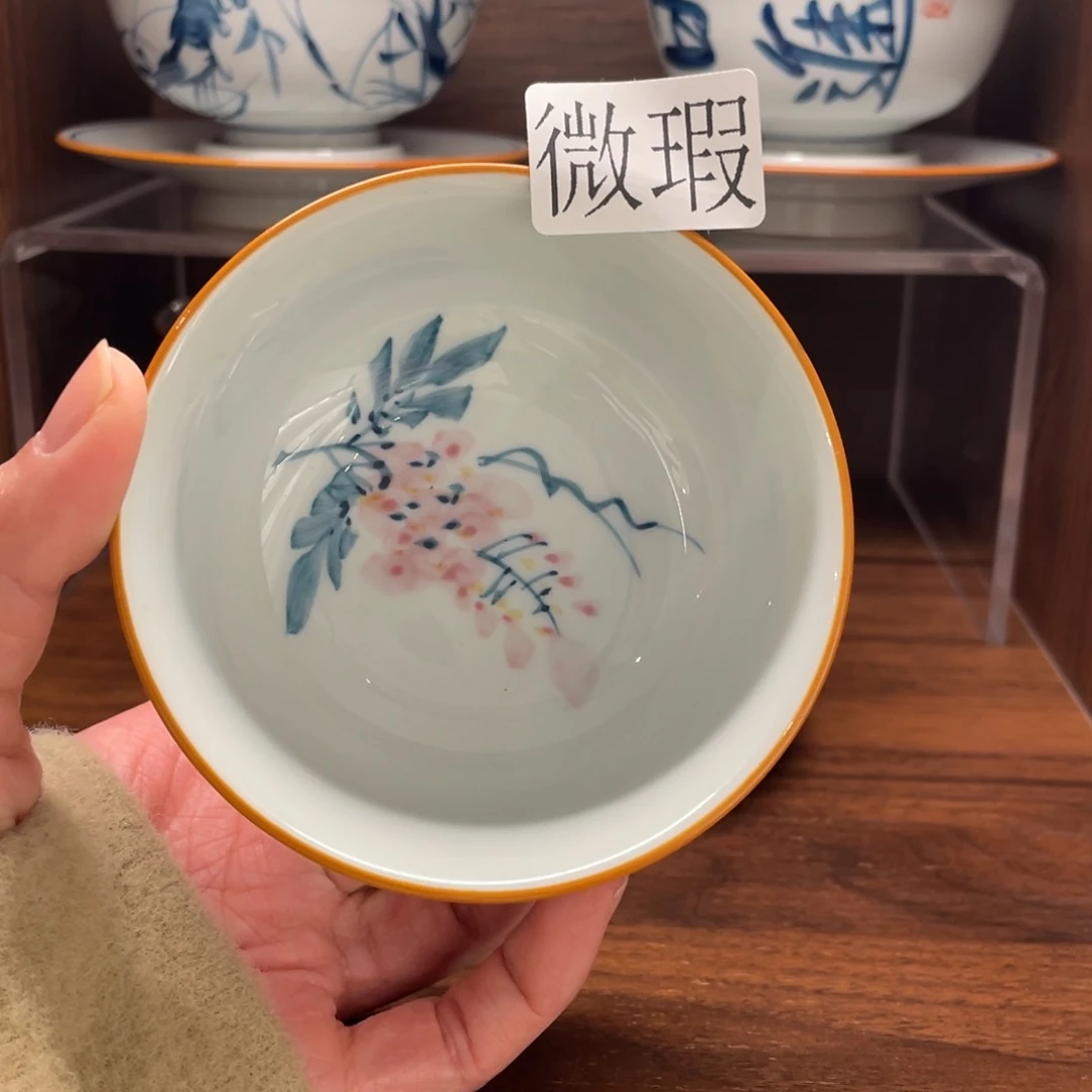 有瑕釉下彩纯手绘