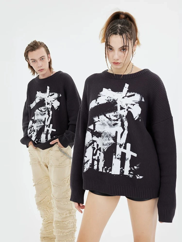 买手店秋冬均码纹理高质感百搭针织毛衣93334-4D-1