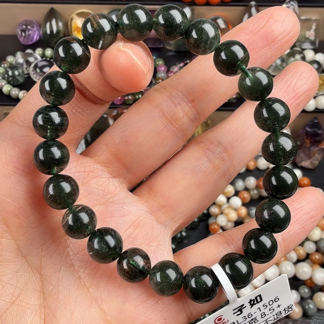 水晶手链未镶嵌天然绿幽灵步步高升千层