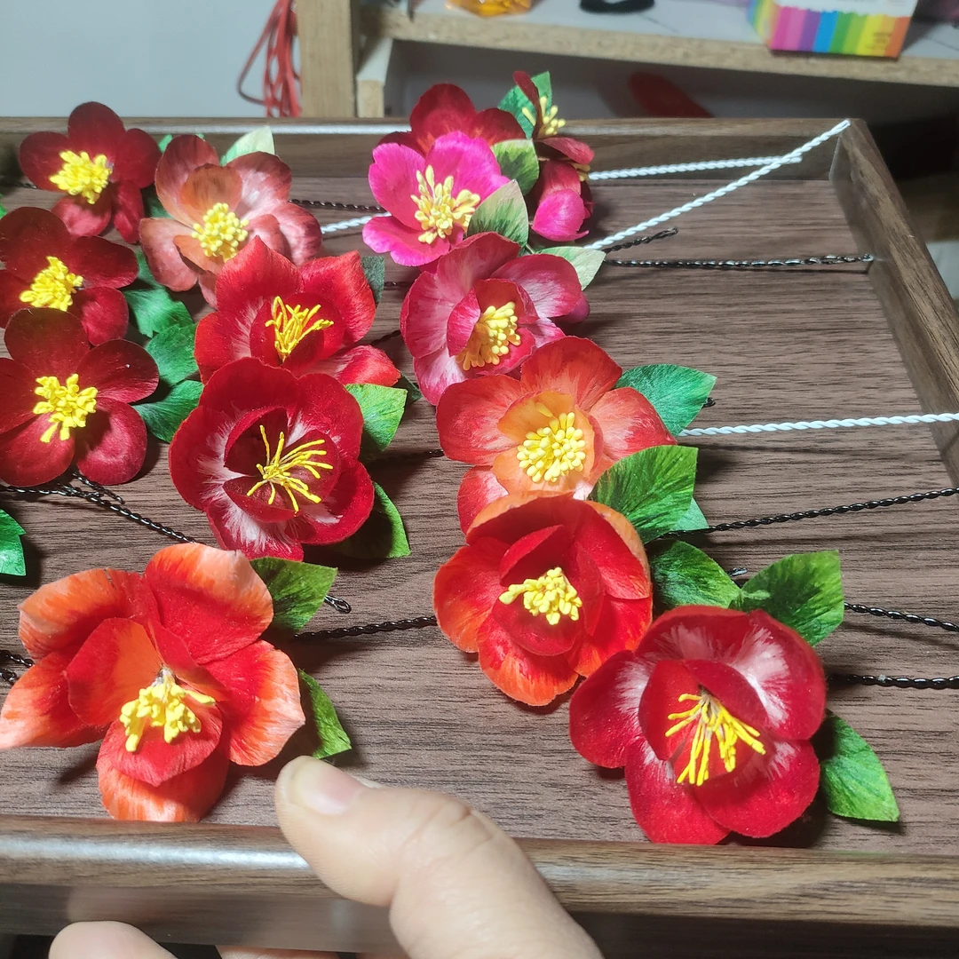 绒花苗族头花，小号苗族头花，小号苗族头花，双层小号苗族头花