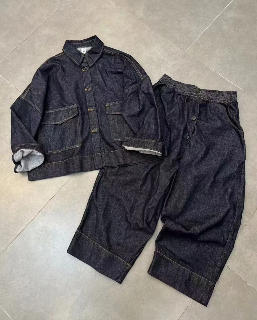 妙家亚麻明线双兜休闲外套肩宽65cm胸围120cm衣长52cm