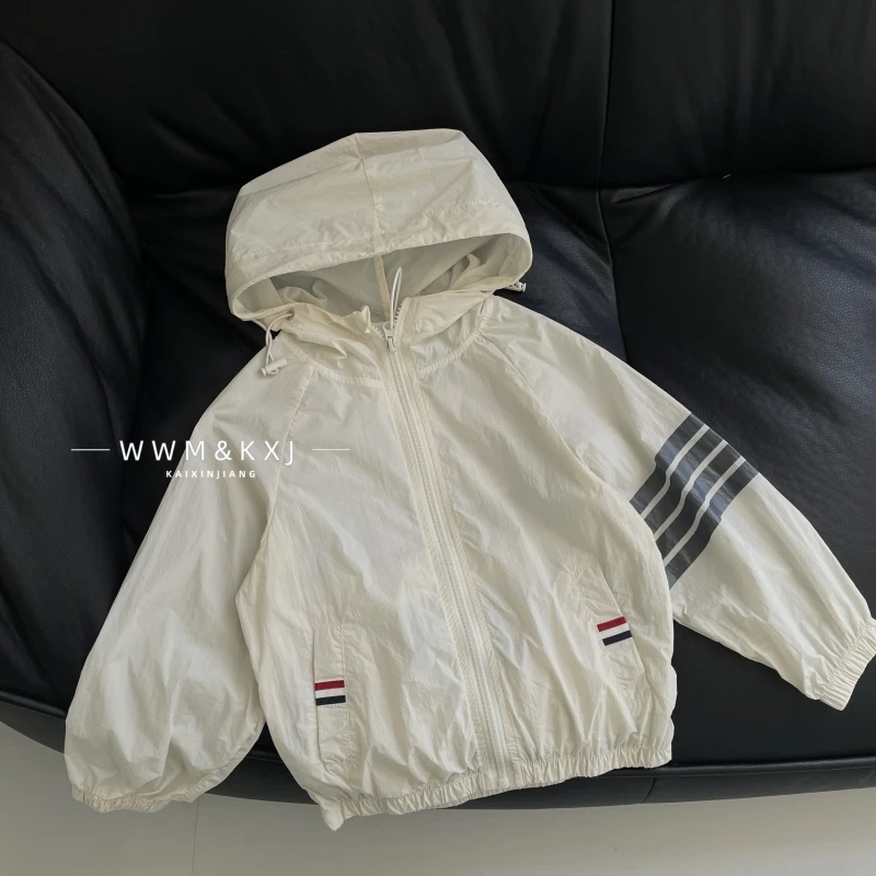 儿童外套2025夏季新品男女童韩版连帽防晒衣宝宝个性皮肤衣