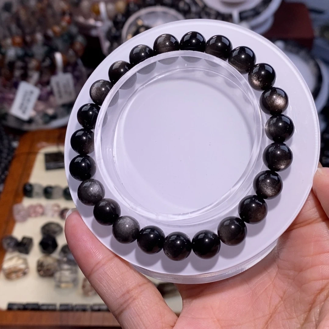 水晶手链未镶嵌银耀石特价出8mm