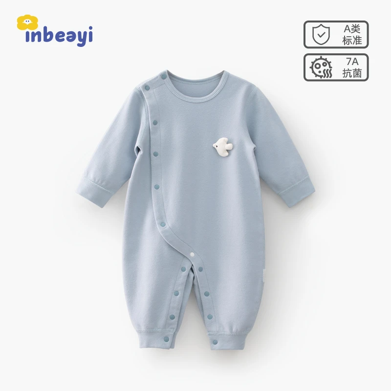 云感棉连体衣2025春秋新款新生儿哈衣双面绒保暖百天宝宝微弹爬服