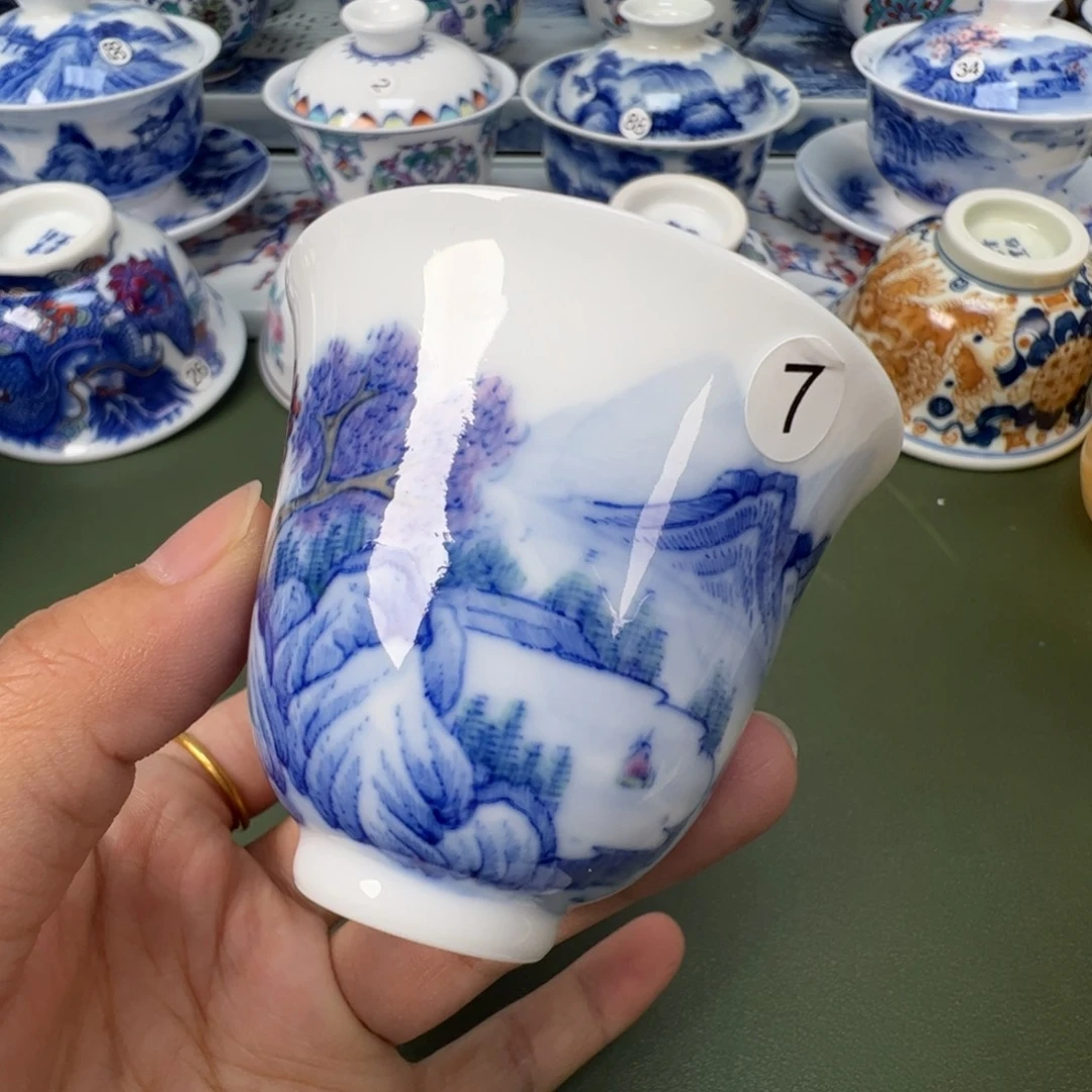 陶瓷景德镇纯手工纯手绘茶具木木7