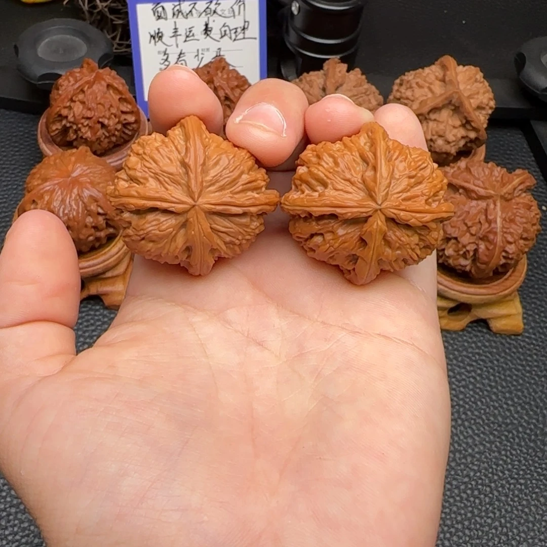 把件文玩核桃白狮子四棱 32尺寸