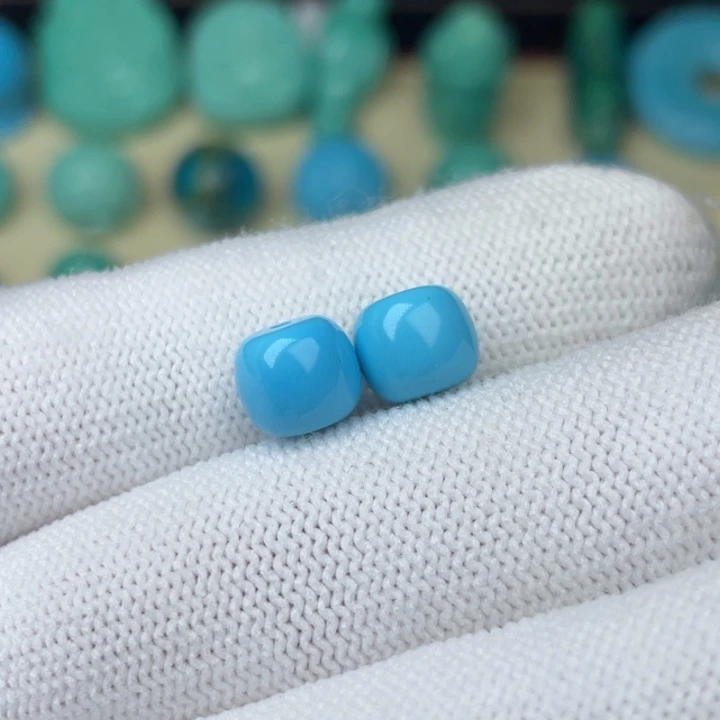 高瓷蓝8mm老型一对福利