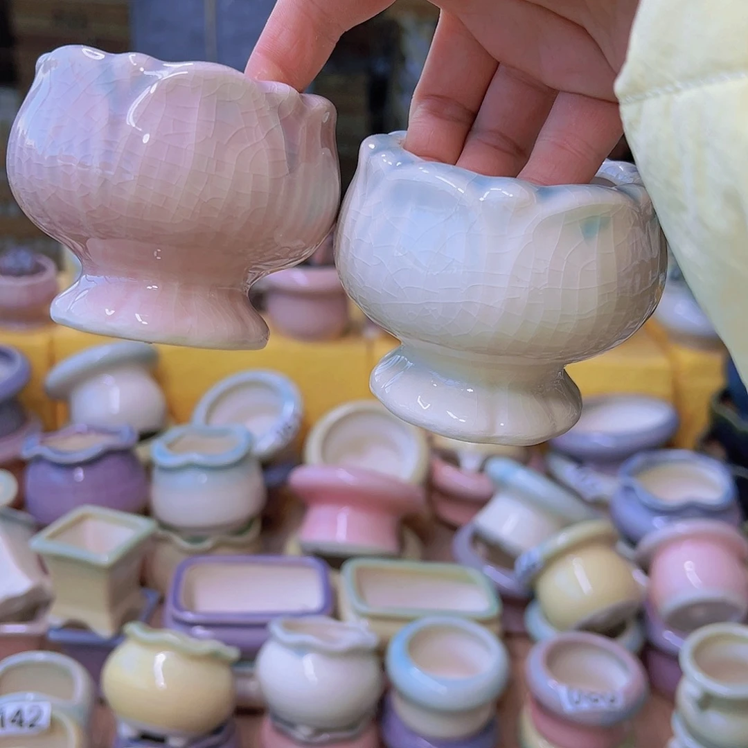 红陶陶瓷花盆当场满12包邮