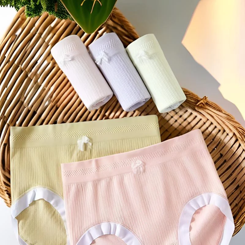 新款大码时尚提花女士短裤【5条装】渐变丁达尔穿搭舒适高腰无缝