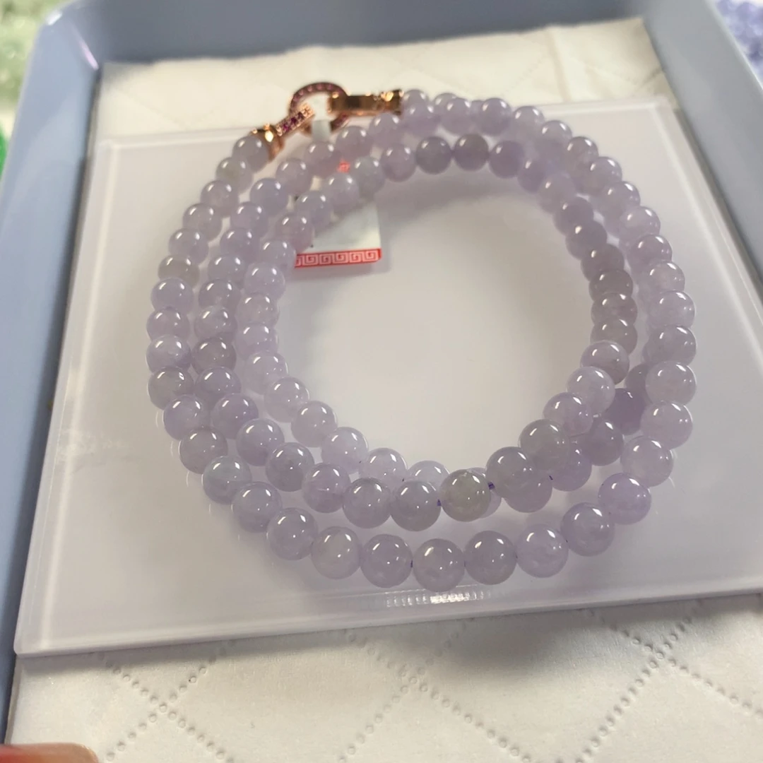 翡翠未镶嵌颈饰项链