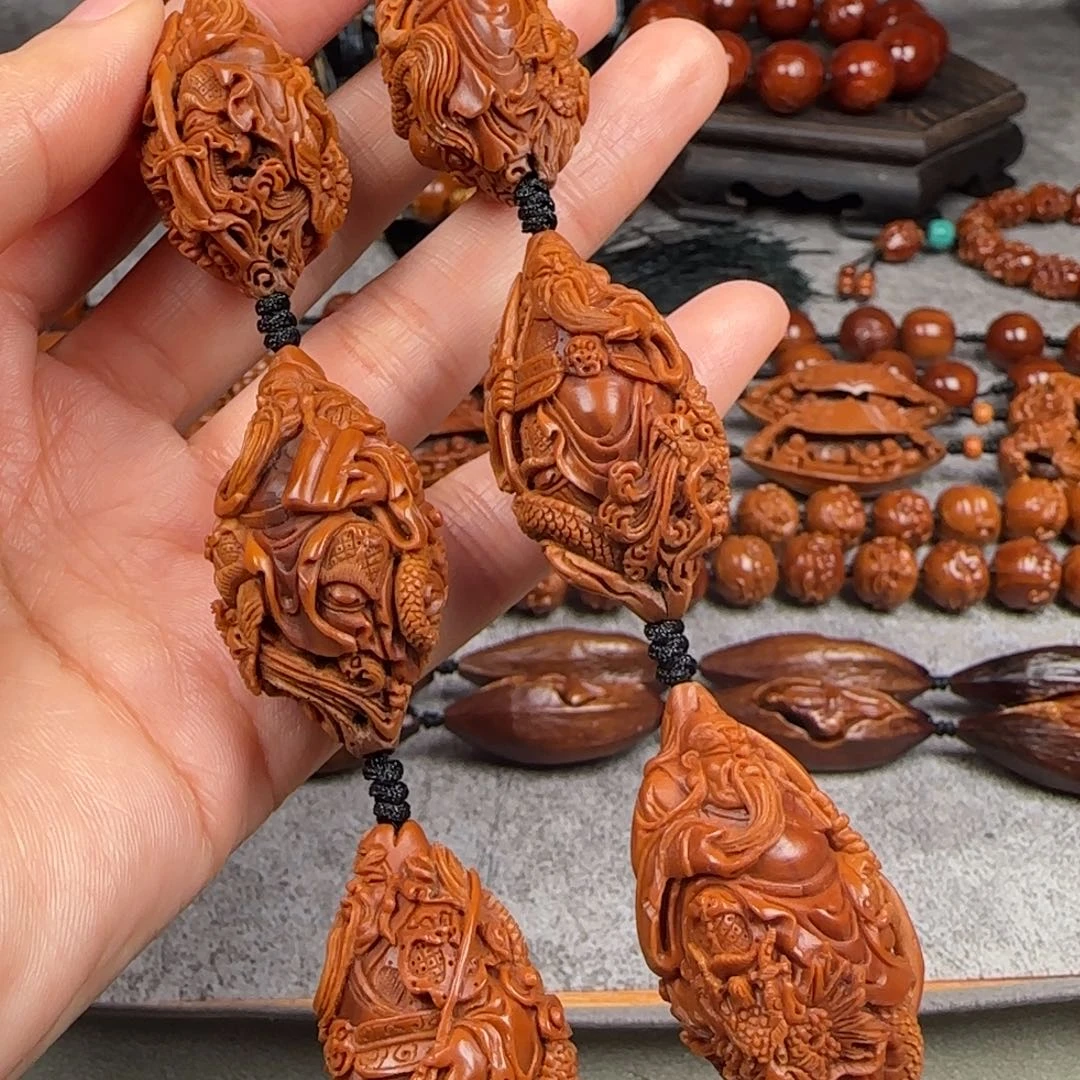 橄榄核手串/手链2.25尺寸御龙关公手持