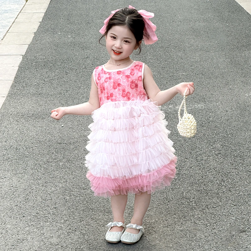 夏季儿童背心裙女女童蛋糕裙夏季公主裙连衣裙裙子吊带宝宝lulu风
