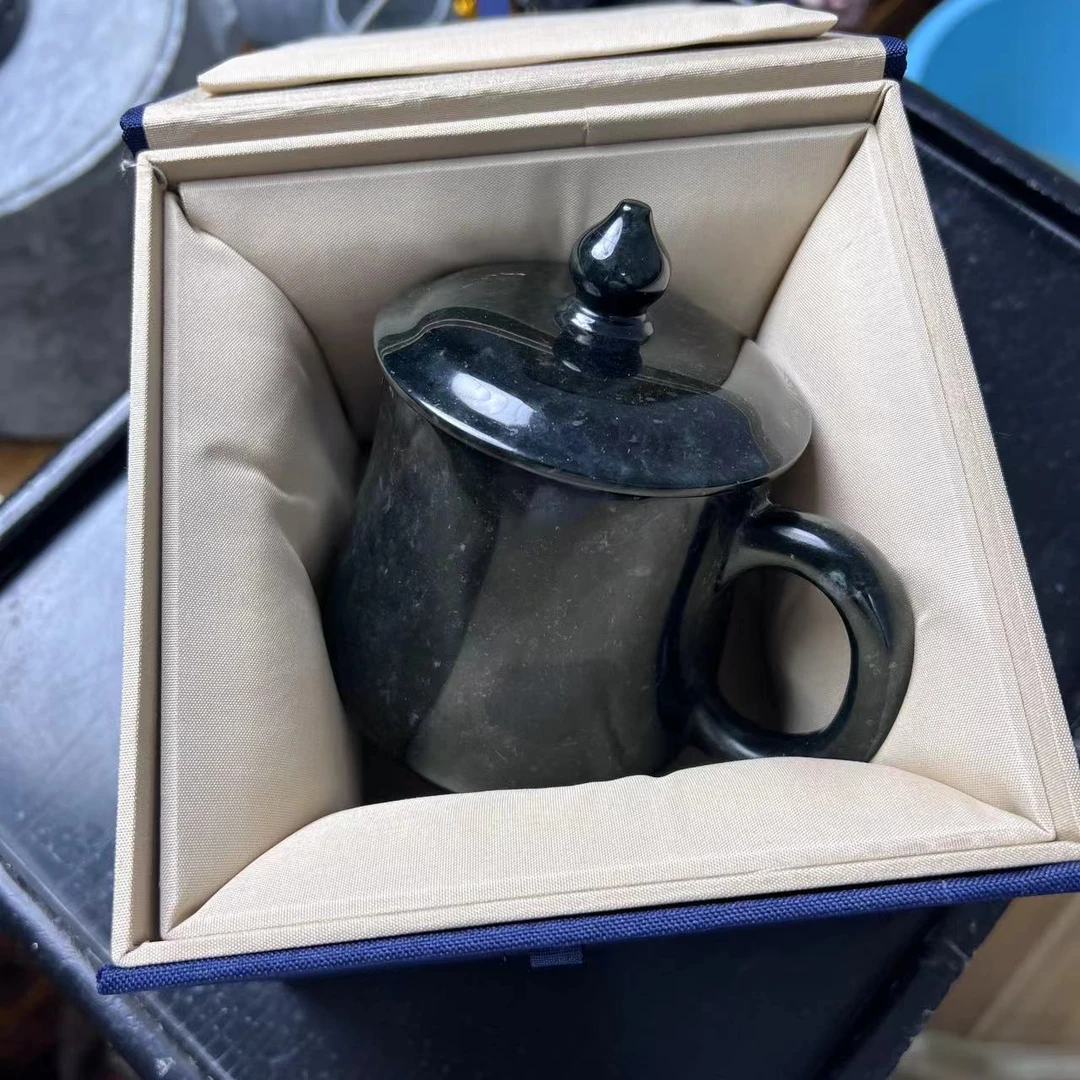 翠翠家-【养过的老料子】西藏藏玉药王石办公杯