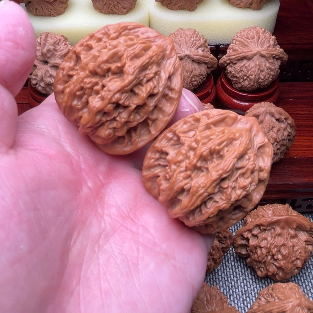 吊坠文玩核桃麦穗虎头41尺全品