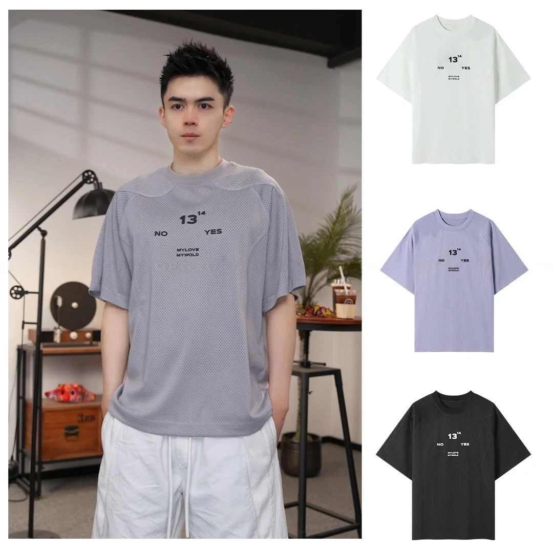 O.B.G【激光冲孔镂空户外运动短袖T恤】夏季情侣休闲半袖上衣T恤男