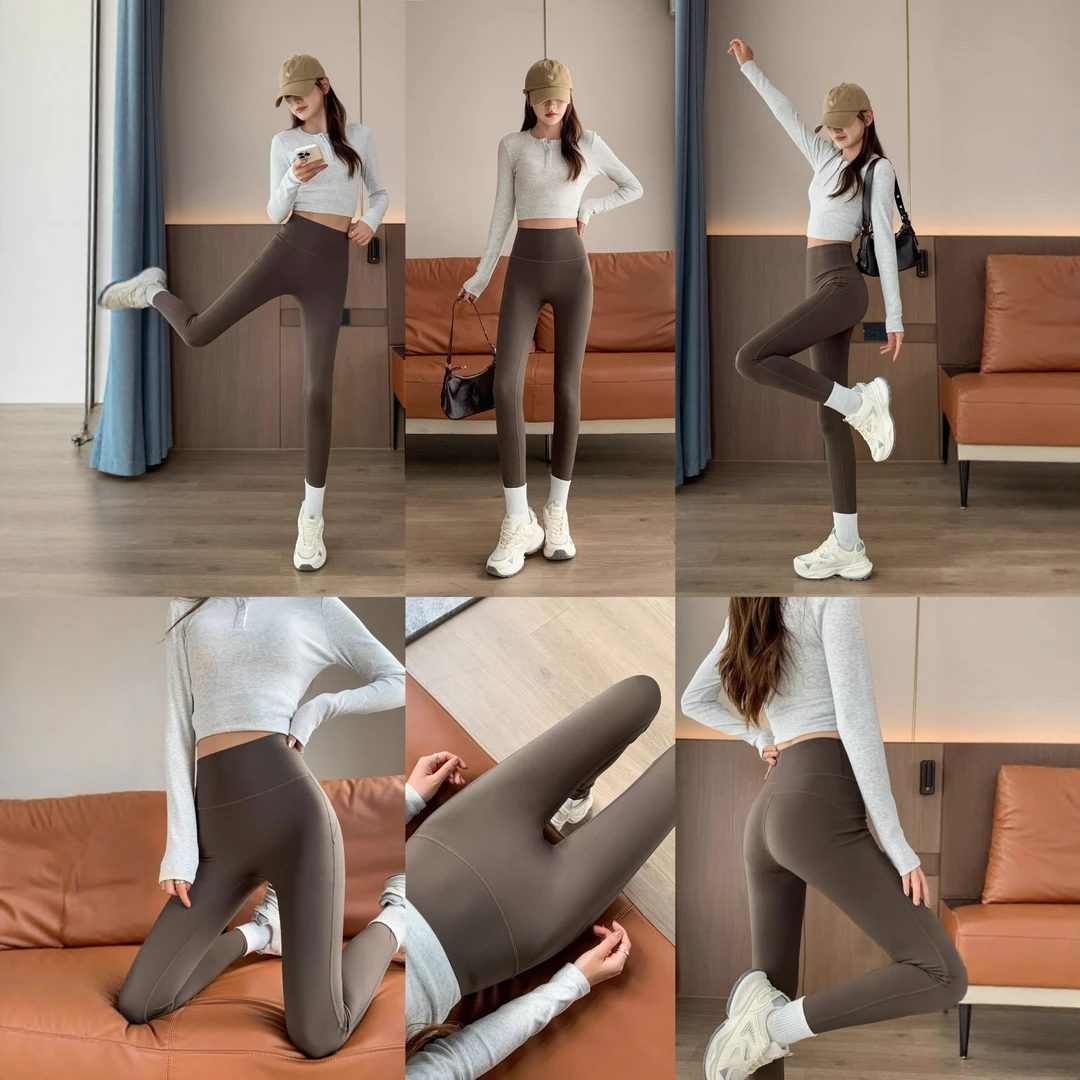 超显瘦高腰设计凸显蜜桃臀夏季女款外穿修身鲨鱼压力裤