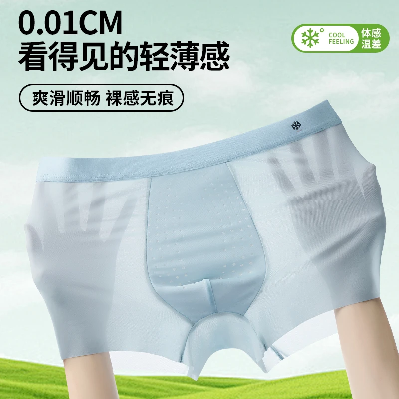 【虫草养护】欧若风10A抗菌冰丝无痕凉感透气加肥加大夏季男士内裤