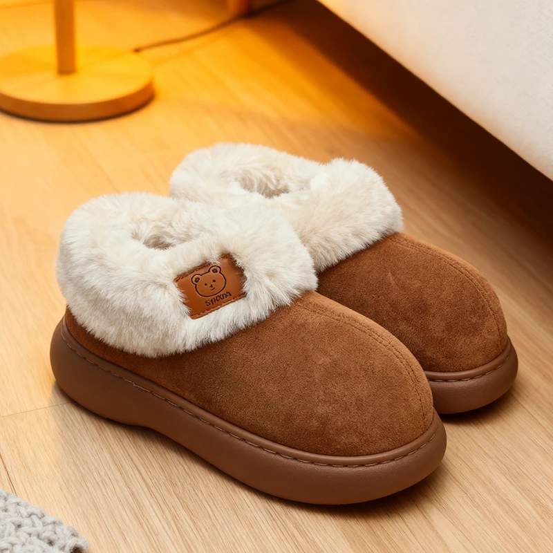 翔普棉鞋女士2025秋冬季新款时尚穿搭小丑鞋加绒保暖加厚软底棉鞋