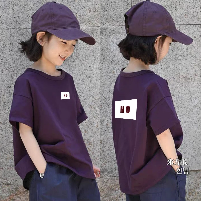 韩版纯棉时尚女孩短袖t恤2025夏季新款女中大儿童宽松百搭上衣潮