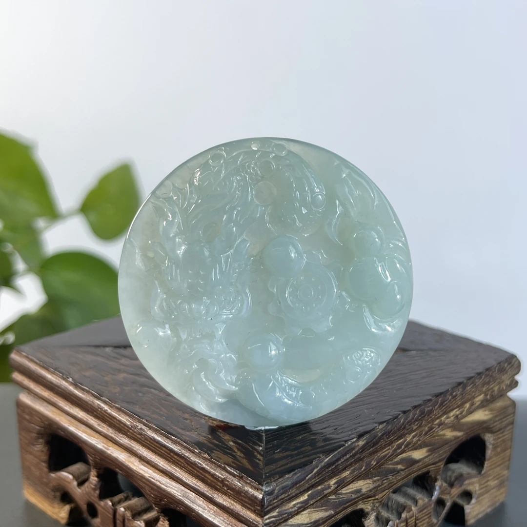 JYA26-227  天然翡翠缅甸A货 龙牌