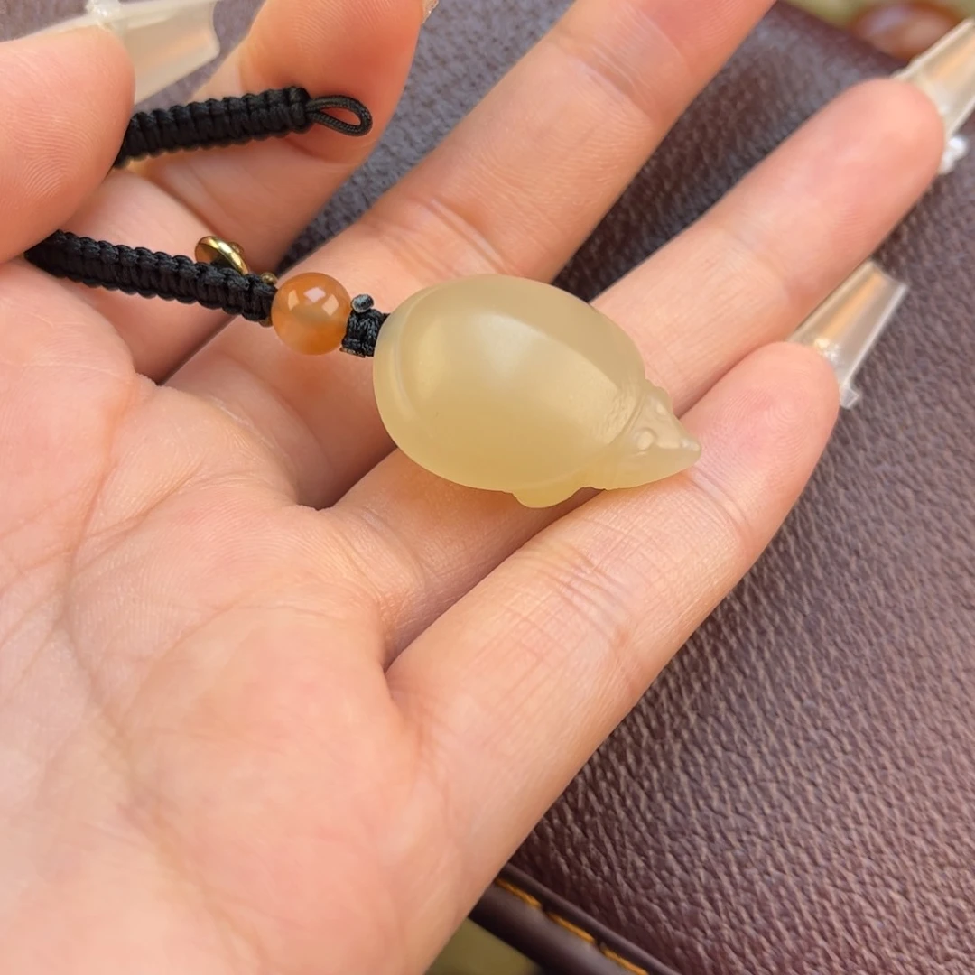 石英质玉黄蜡石吊坠未镶嵌手****8