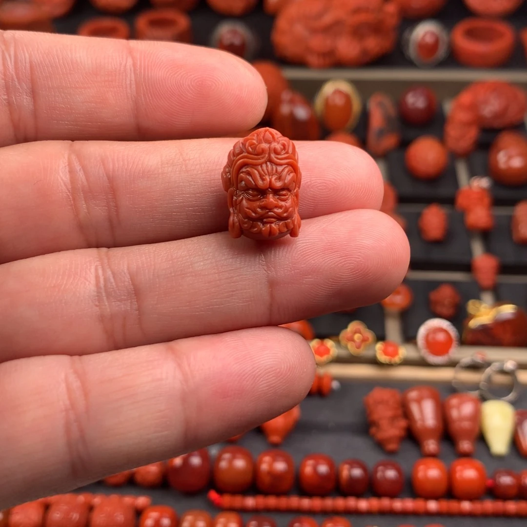 南红玛瑙黄财神未镶嵌T***o