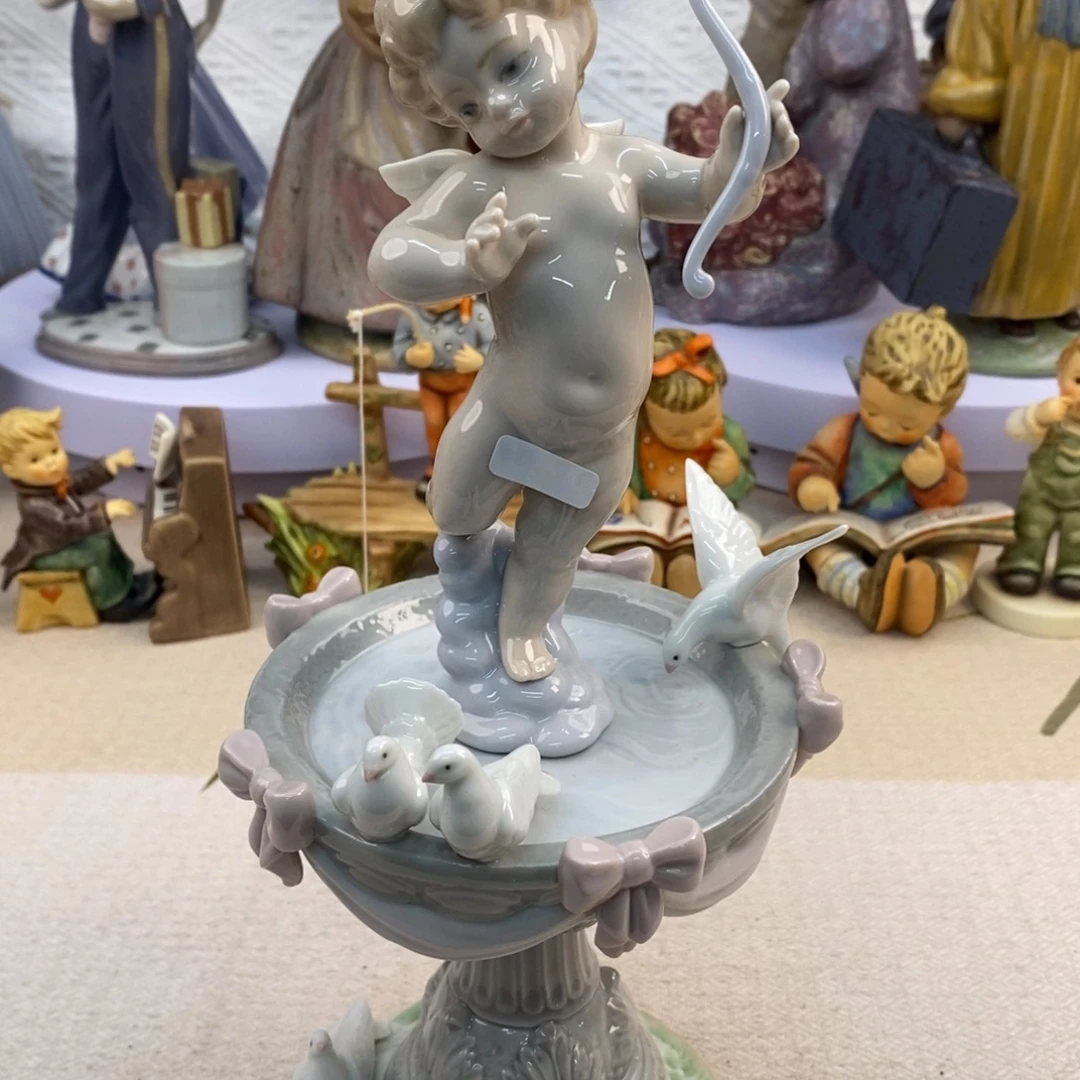 瓷片极*欧美中古美物摆件