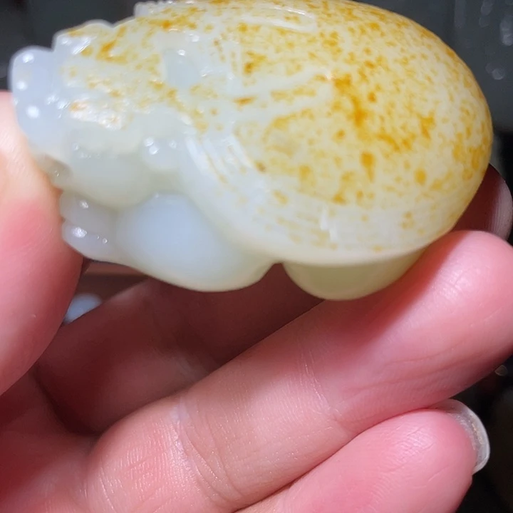 良***厚和田玉（白玉）未镶嵌车挂
