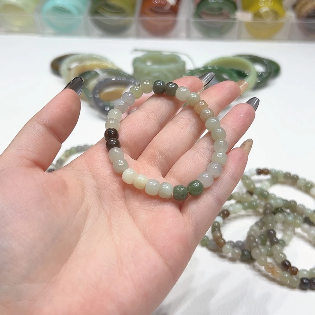 和田玉颈饰银S925镶嵌