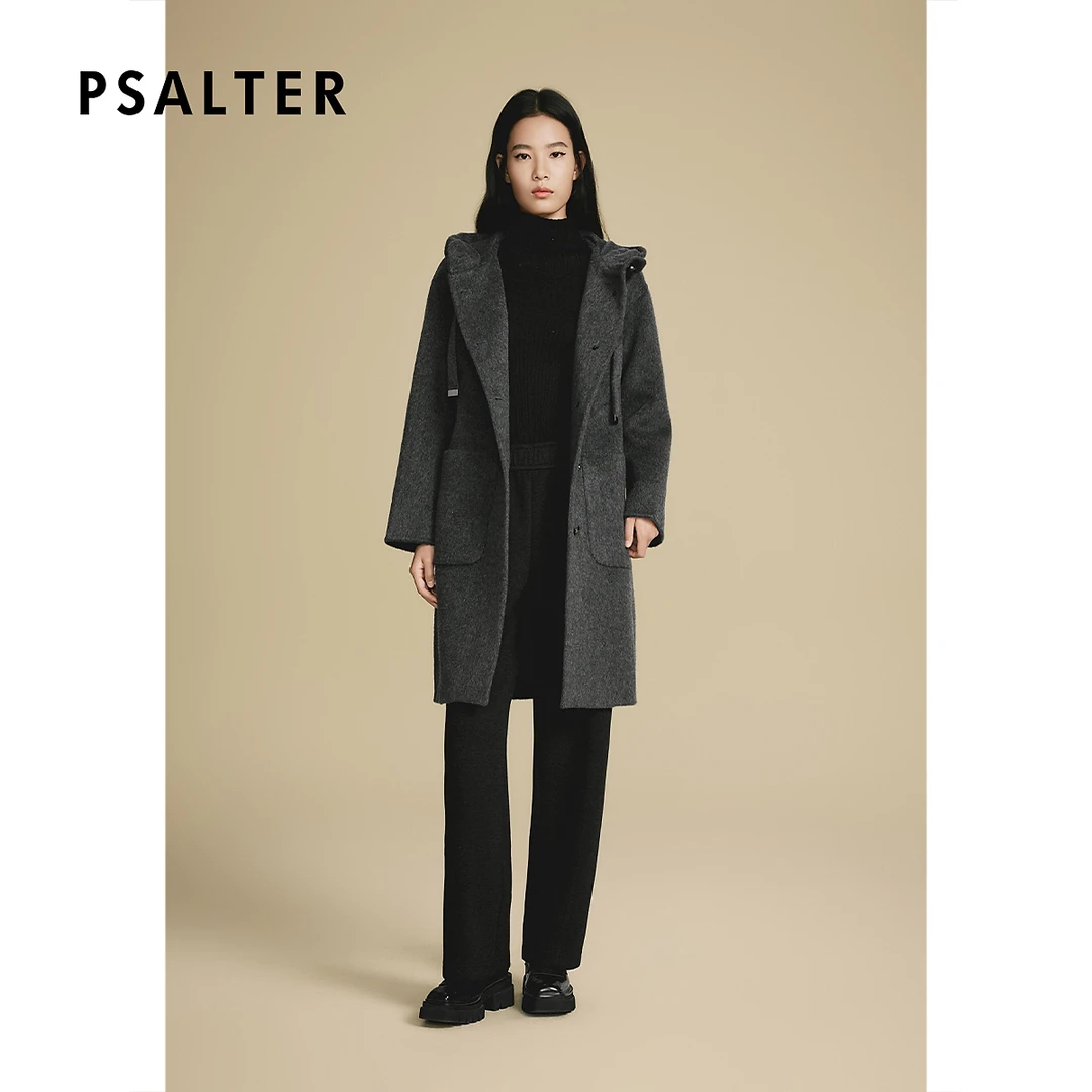 诗篇专选格雷系学院风可拆卸式内胆羽绒大衣2025冬季新款