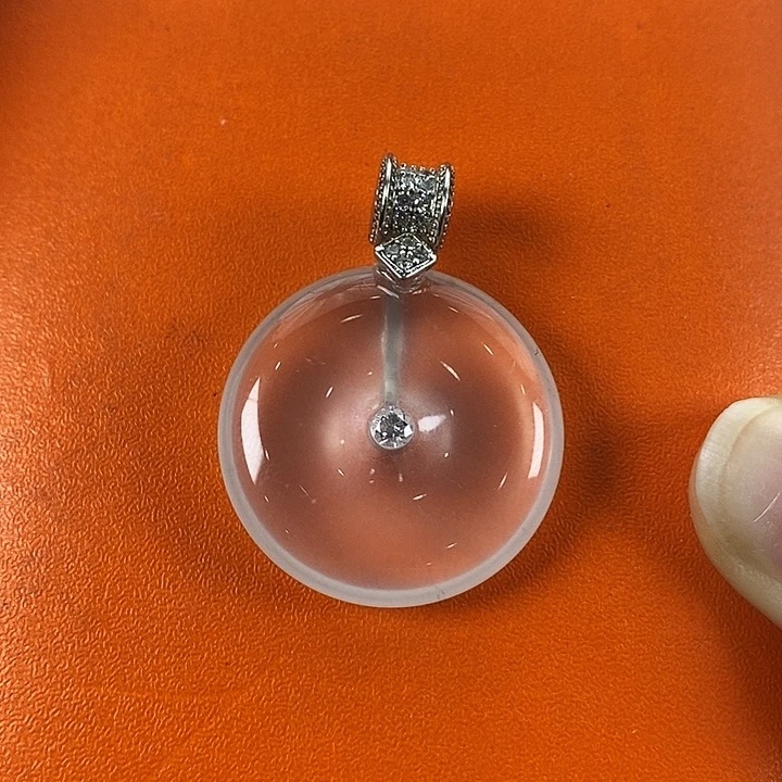 石英质玉银S925镀金镶嵌颈饰